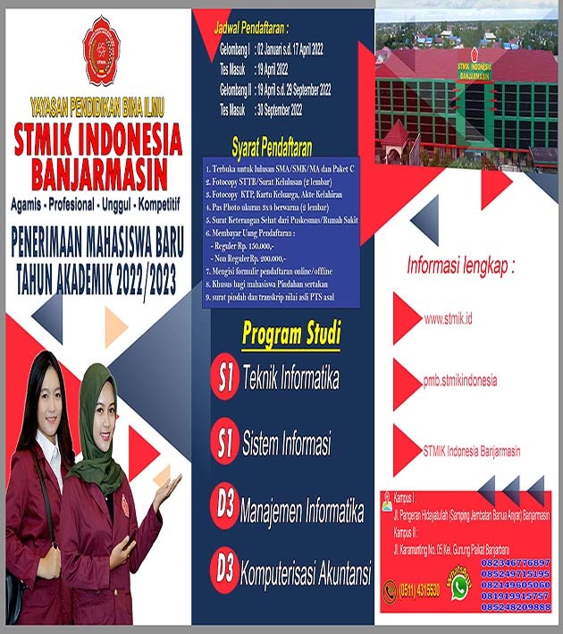 PMB Online STMIK Indonesia Banjarmasin 2022-2023